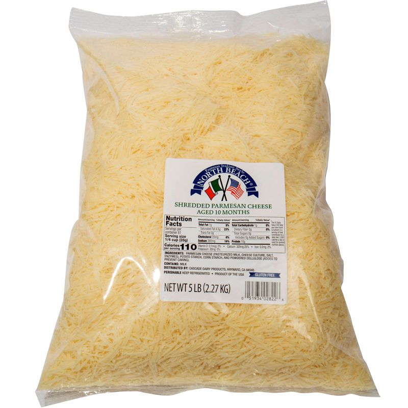 North Beach Shredded Parmesan 5 Pounds