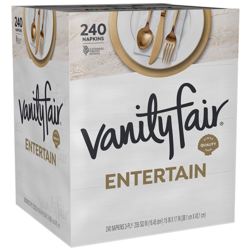 Vanity Fair Dinner 3ply Napkin 240 Count