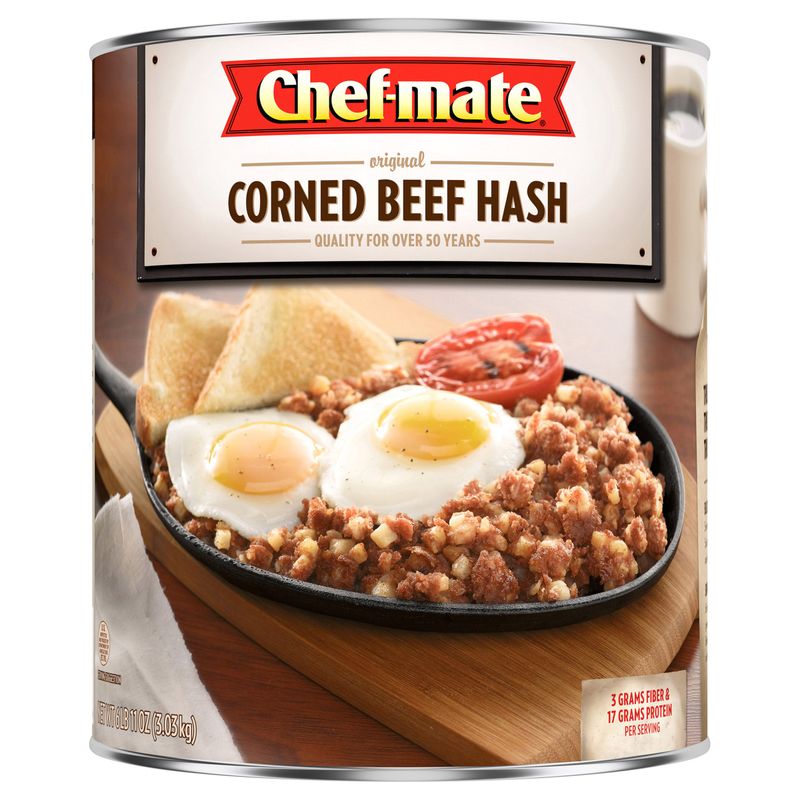 Chef-Mate Corn Beef Hash #10 6 lbs 11 oz (6.69 Lbs)