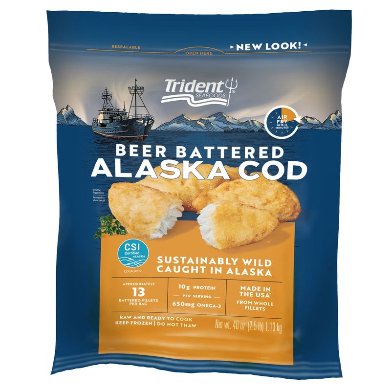Trident Beer Battered Wild Alaskan Cod 40 oz