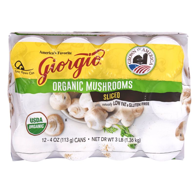 Giorgio Organic Sliced Mushrooms 12/4 oz