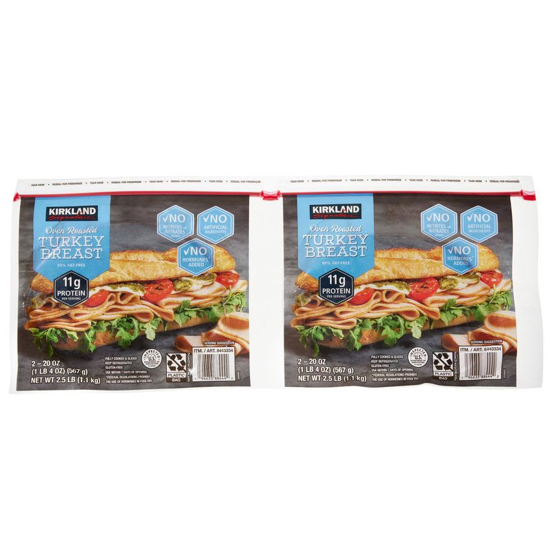 Kirkland Signature Sliced Turkey Breast 2/20 Ounce Packages