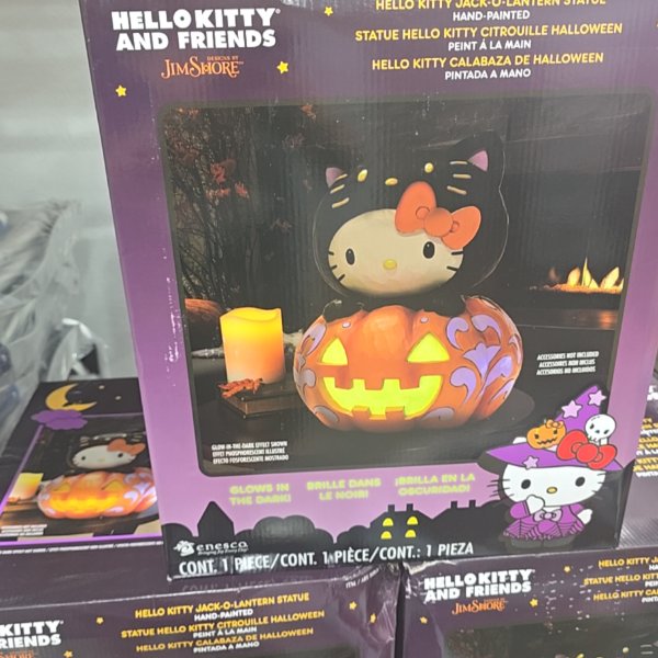 I851636 Hello Kitty 15" Jack-0-Lantern Glow in The Dark