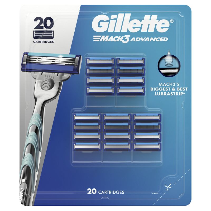 Gillette Mach3 Advanced Cartridges 20 Count