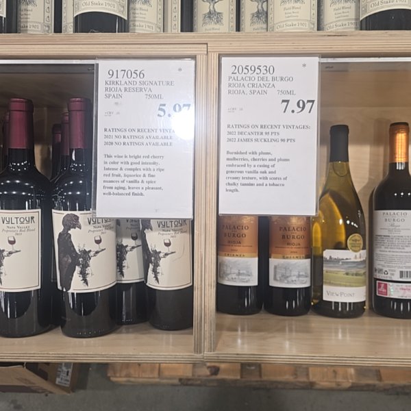 Kirkland Signature Rioja Reserva Spain 750ml
