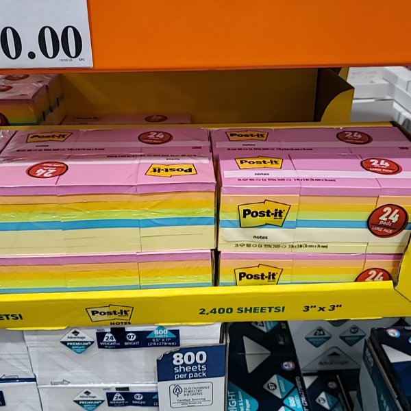 3m Post-It Notes 3x3¨ 24pk/2400 Sheets/ 4x6¨ 10pk/1000 Sheets