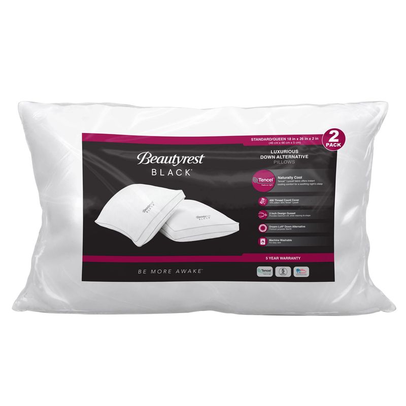 Beautyrest Black Down Alternative Pillow - Stnd/Qn 2pk