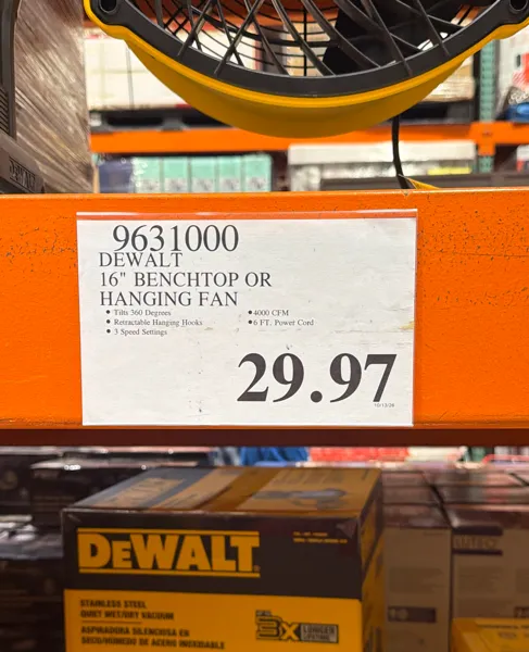 Dewalt 16¨ Benchtop Or Hanging Fan